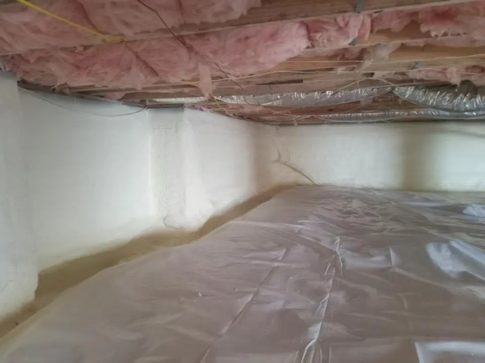 Crawl space encapsulation with closed-cell spray foam for Attic Insulation in Gresham